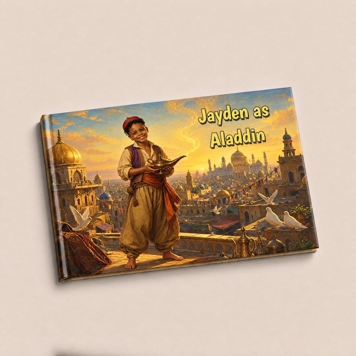 The hardcover from the side